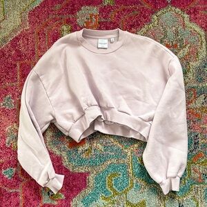 Aritzia Cropped Sweatfleece Mega Fit Sweatshirt